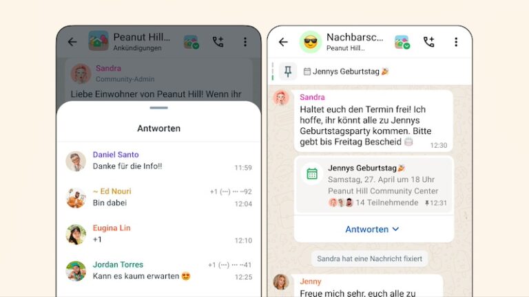 So kannst du Veranstaltungen in WhatsApp Communitys erstellen
